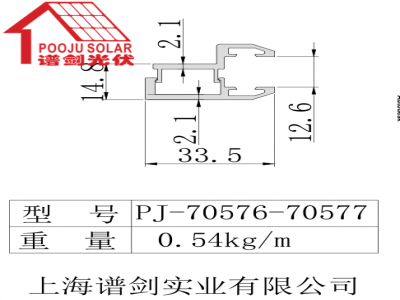 End clamp for thin-film?modulePI-70576-70577