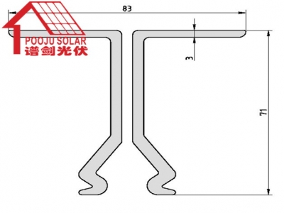 Color steel tile fixture  PJ-70174