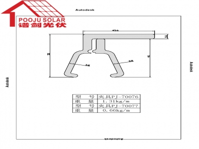 Color steel tile fixture  PJ-70076