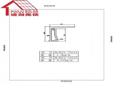 Color steel tile fixture  PJ-70214-215