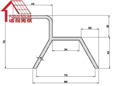 Color steel tile fixture  PJ-70426