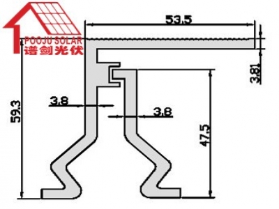 Color steel tile fixture  PJ-70429-430