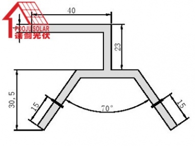Color steel tile fixture  PJ-70521