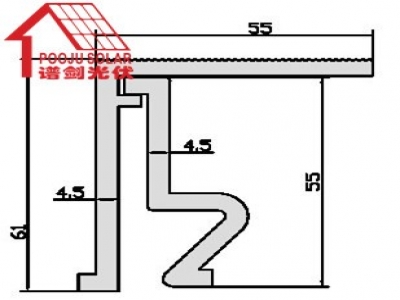 Color steel tile fixture  PJ-70530